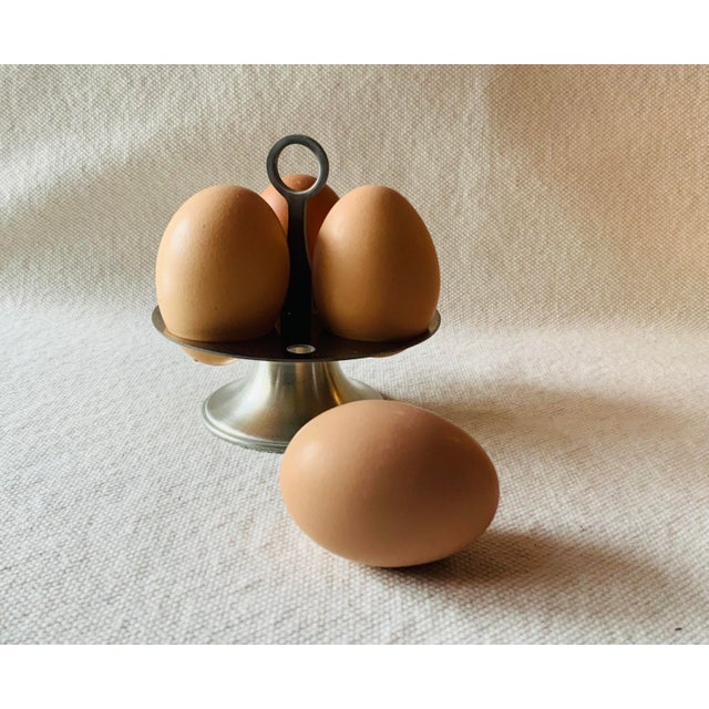 Vintage Tagus Portugal Copper Egg Coddler Complete With Chicken Finial For Sale - Image 15 of 18
