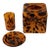 1990s Labrazel Tortoise Murano Glass Tissue Cover, Tumbler & Soap Dish, Italy, Set of 3 For Sale