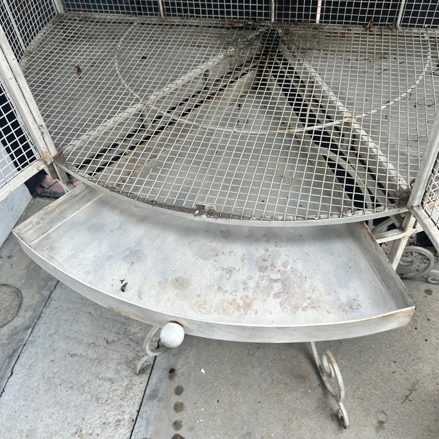 Metal Vintage Monumental French Chateau-Style Birdcage For Sale - Image 7 of 11