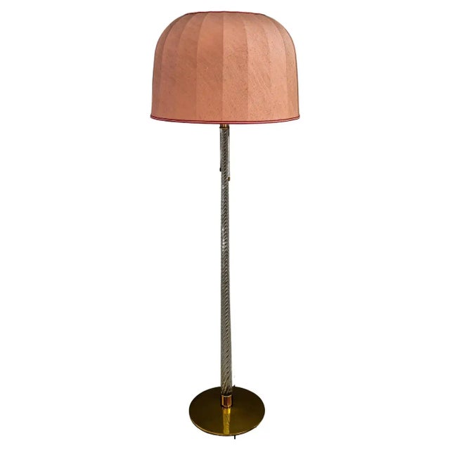Red Floor Lamp by J.T. Kalmar for Venini, 1960s For Sale - Image 8 of 8