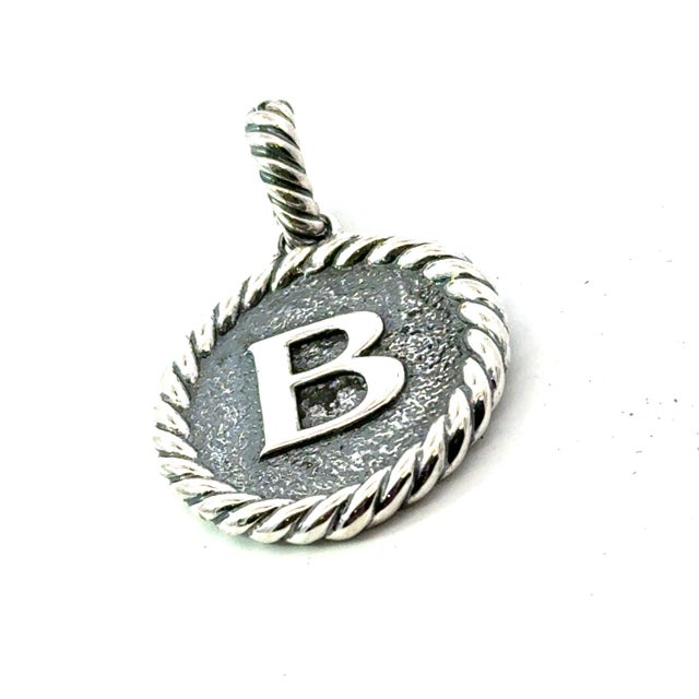 Authentic David Yurman Letter B Amulet Sterling Silver Estate DY733 Retail: $495.00 TRUSTED SELLER SINCE 2002 PLEASE SEE...