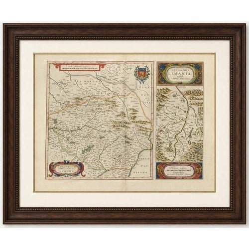 This original seventeenth-century map presents two historic regions of central France on a single sheet. The larger map...