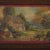 This Victorian Ornate Walnut Frame and Print with Leather Banding showcases a quaint pastoral scene, framed within an...