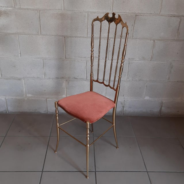 Metal Chiavari Chair in Polished Brass, 1950s For Sale - Image 7 of 12