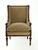 Wood Vintage French Louis XVI-Style Bergère Armchair in Camel Velvet For Sale - Image 7 of 12