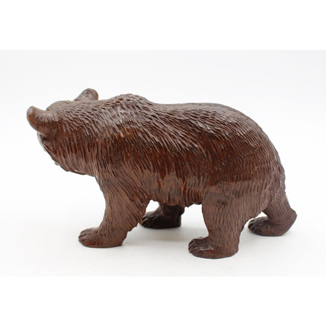Circa 1900 Swiss Small-Medium Size Strolling Black Forest Bear For Sale - Image 4 of 7