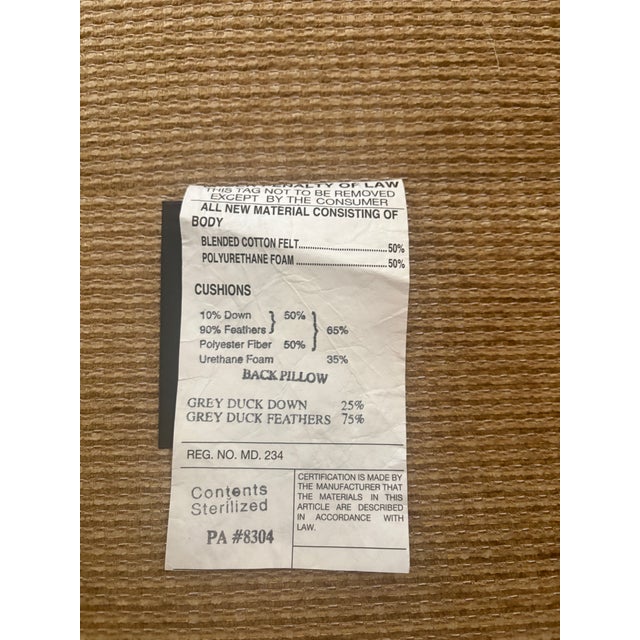 2000 - 2009 Set of Two Zoffany Tan Club Chairs With Ottomans For Sale - Image 5 of 6