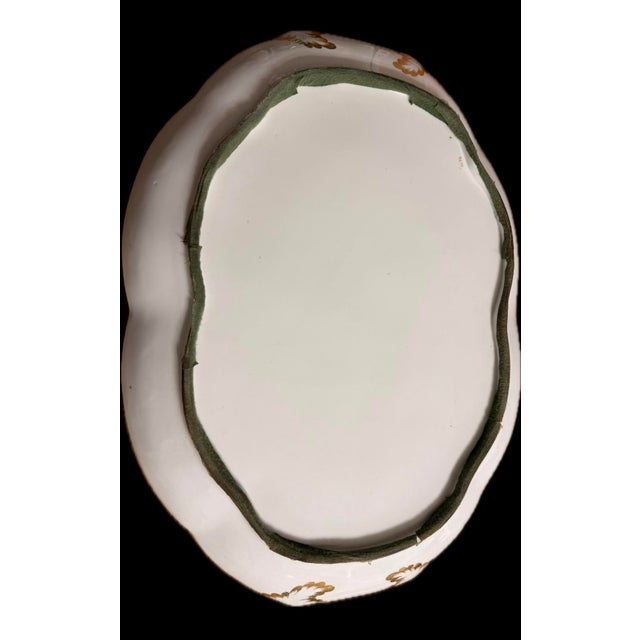 Hollywood Regency Antique Large French Porcelain Tray For Sale - Image 4 of 10
