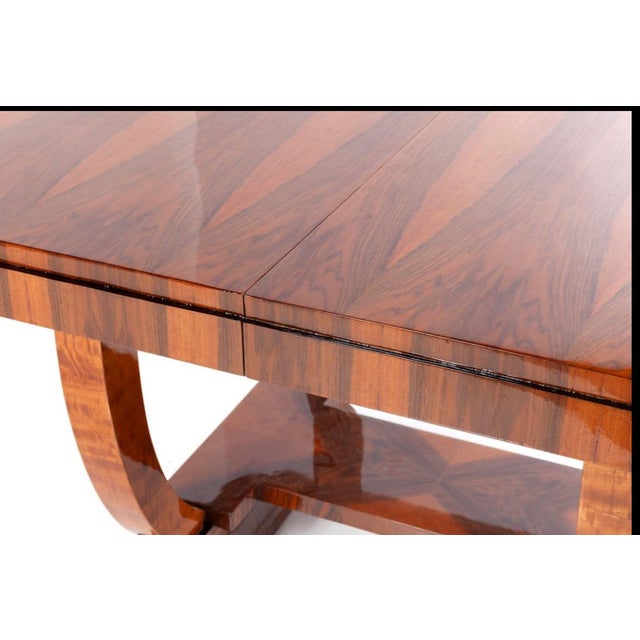 1930s French Art Deco Dining Table Set, 1930s, Set of 7 For Sale - Image 5 of 14