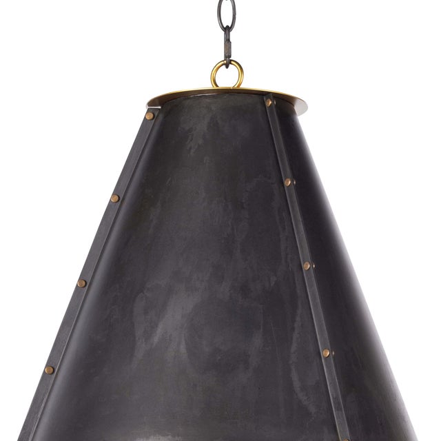 Traditional Regina Andrew French Maid Chandelier SM (Blackened Brass Natural Brass) For Sale - Image 3 of 6