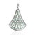 Contemporary 4.17 Carat Statement Emerald Pendant in 925 Silver With Sapphire Detailing For Sale - Image 3 of 12