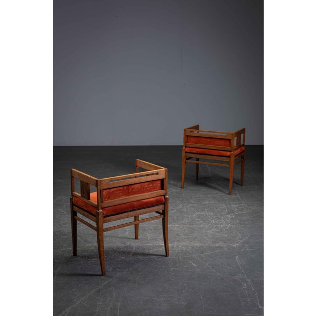Dutch Art Nouveau Nieuwe Kunst Accent Chairs, 1890s, Set of 2 For Sale - Image 3 of 13