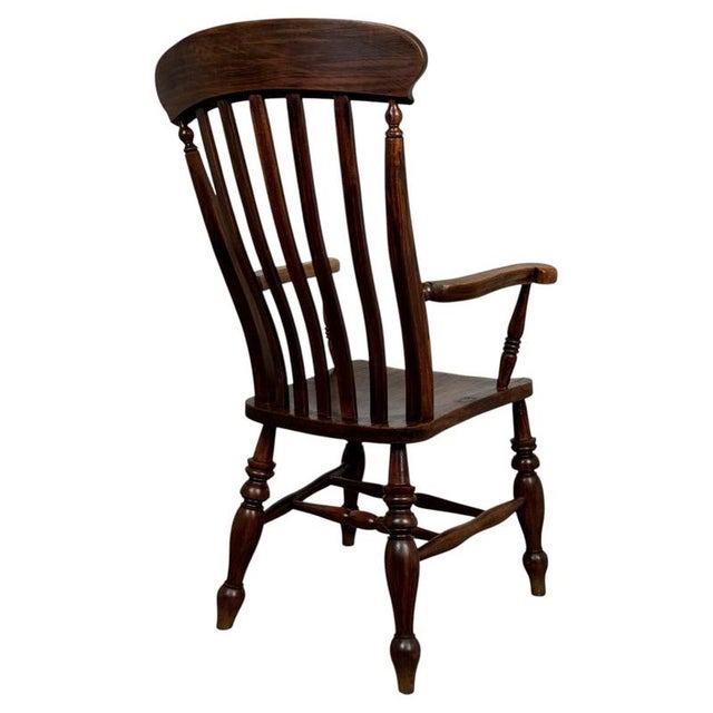 2000 - 2009 19th Century English Elm Windsor Armchair For Sale - Image 5 of 12