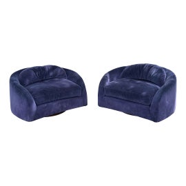 Example of Blue Mid-Century Modern Seating