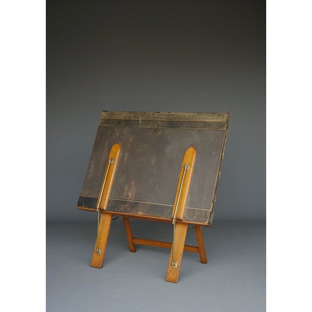 Antique Oak Folio Stand from Bunyard of London, 1890s For Sale - Image 15 of 15