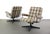 Offering a very nice pair of black leather 'Luna' chairs with metal frames by Odd Knutsen. These extremely comfortable...