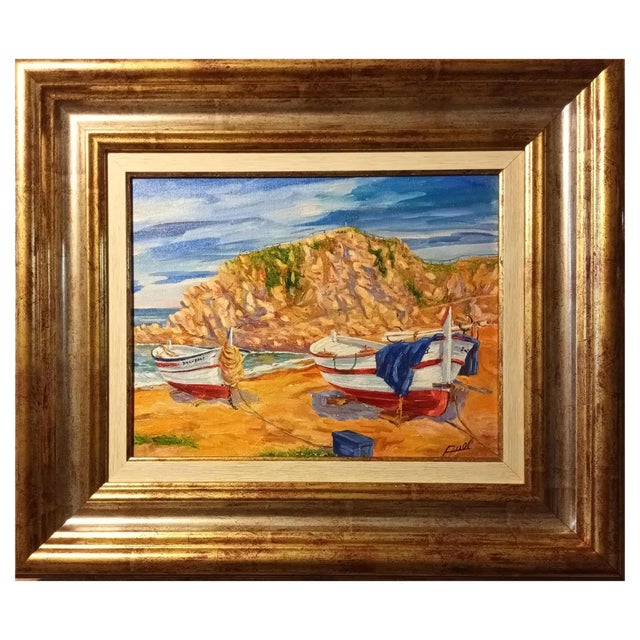 Avel, Blanes (Sa Palomera), 2023, Oil on Canvas, Framed For Sale