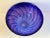 Signed 1991 Robinson Scott Handblown Art Glass Bowl – Iridescent Purple-Blue With Pink Spiral Pattern For Sale - Image 9 of 12