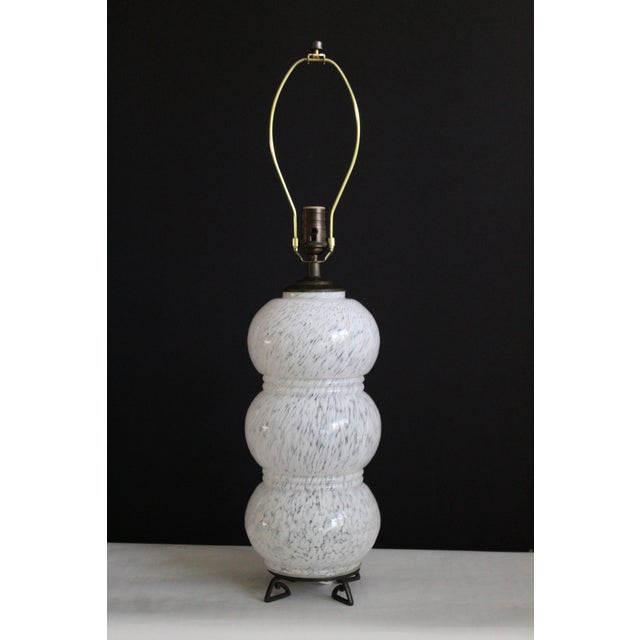 1950s Mid-Century Modern Sculptural Mezza Murano Style Table Lamp For Sale - Image 12 of 13