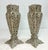 Pair of Antique Victorian Reticulated Open Worked Nickel Plated Brass Vases For Sale - Image 10 of 11