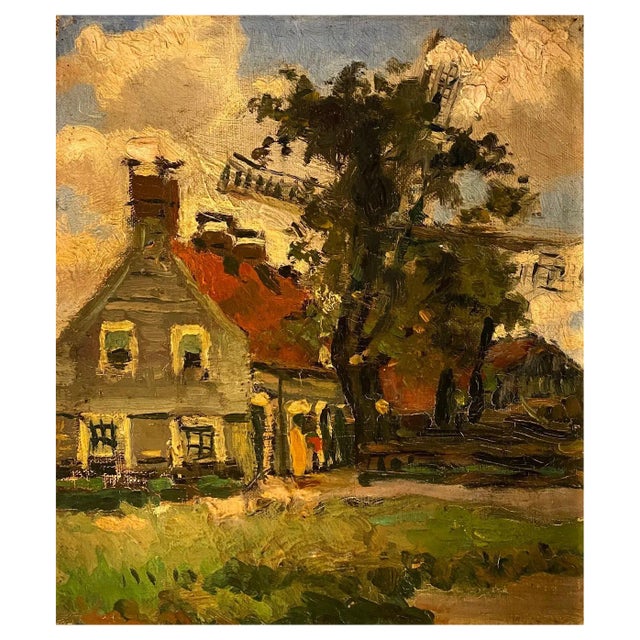 Gerard Van Vliet, Dutch Architecture, Oil on Wood For Sale