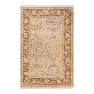 Mogul, One-of-a-Kind Hand-Knotted Area Rug - Ivory, 3' 2" x 4' 10" For Sale
