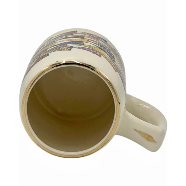 Ceramic Vintage College University Banner Pennants Ceramic Stein Mug For Sale - Image 7 of 11