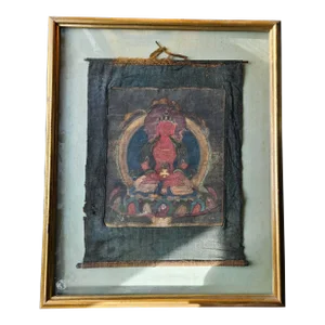 17thc / 18th C Tibetan Tanka, Framed