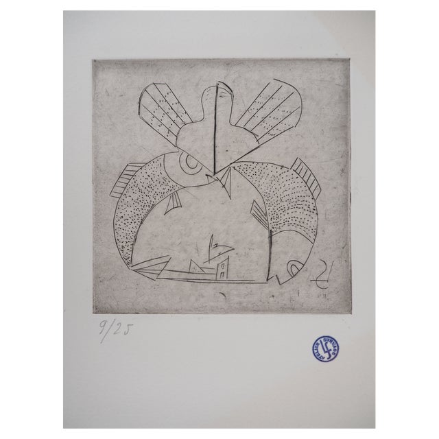Léopold Survage, Fishes, 20th-Century, Original Etching For Sale