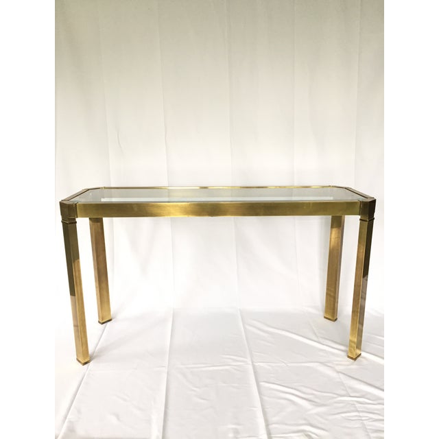 Brass & Glass Console Table | Chairish