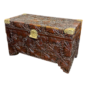 Vintage Carved Chinese Trunk