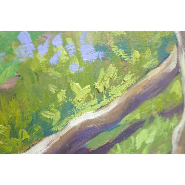 Late 20th Century Original Landscape Oil on Canvas " Stream With Trees & Rocks, Signed, For Sale - Image 4 of 6