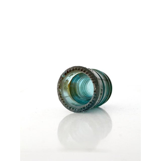 Antique Hemingray No. 12 Aqua Glass Telephone Insulator For Sale - Image 4 of 6