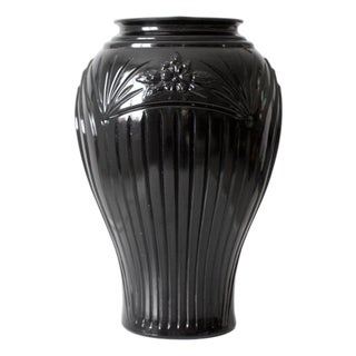 Anchor Hocking Black Glass Vase For Sale