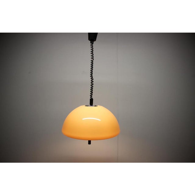 Mid-Century Adjustable Plastic Pendant Lamp attributed to Meblo Guzzini, Italy, 1970s For Sale - Image 11 of 12