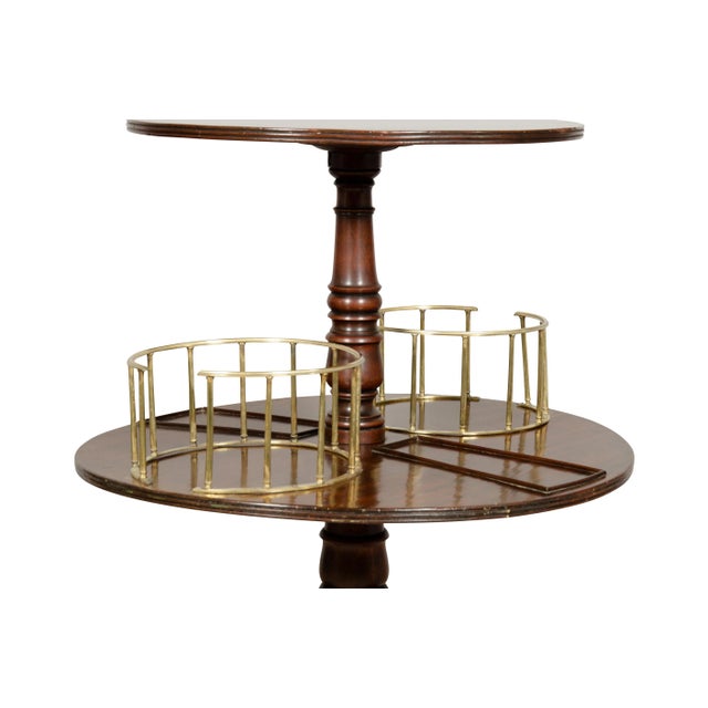 Wood Regency Mahogany and Brass Plate Trolley For Sale - Image 7 of 13