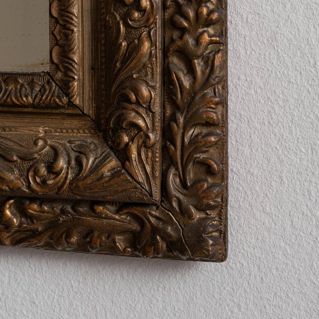Bronze 19th Century France Napoleon III Bronze Wood Mirror For Sale - Image 8 of 8