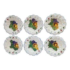Vintage Ceramic Handpainted Italian Plates for B.Altman & Co Nyc - Set of 6