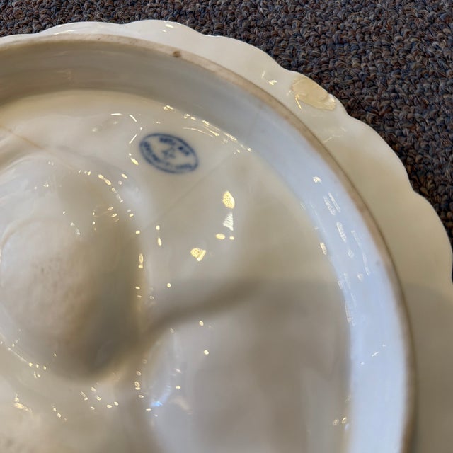 Late 20th Century Gold Net Turkey Oyster Plate For Sale - Image 6 of 12