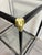 Metal Hollywood Regency Black & Gold-Tone Glass Bar Cart or Tea Cart For Sale - Image 7 of 12