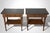 Mid-Century Modern Pair of Italian Wooden Nightstands With Black Glass Tops For Sale - Image 6 of 18