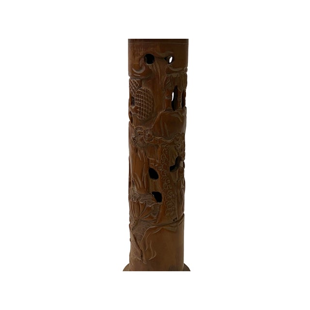 Handcrafted Oriental Scenery Carving Incense Holder Display Container For Sale In San Francisco - Image 6 of 7