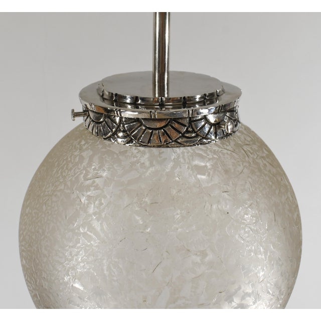 French Art Deco Lantern Daum & Jamain Atr. - Pendant 1930 France For Sale - Image 13 of 13