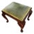 Vintage Henkel Harris Upholstered Cherry Queen Anne Style Ottoman / Footstool For Sale