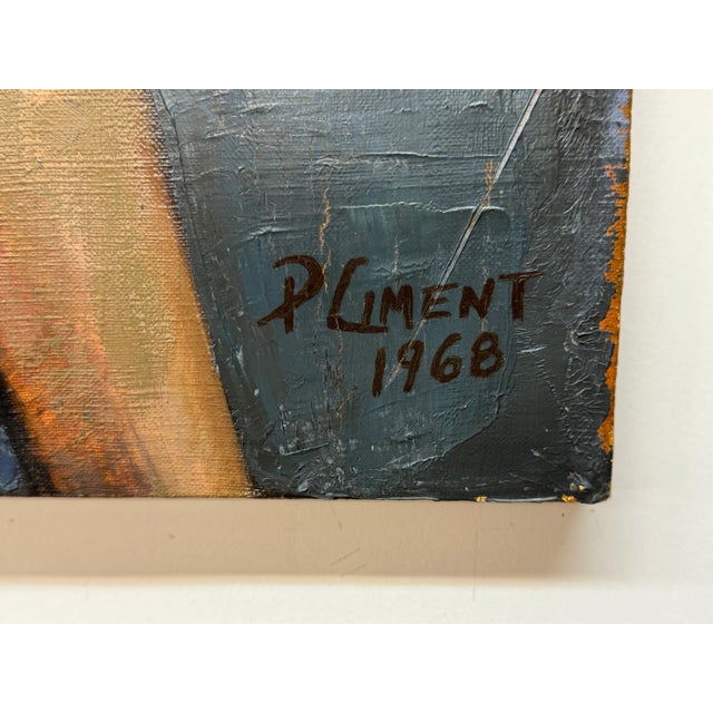 P. Ciment 1968 Figural Oil Painting For Sale - Image 4 of 5