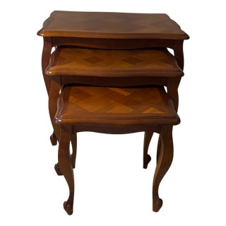 Louis XV Style Nesting Tables in Cherrywood, Set of 3 For Sale