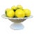 Vintage Italian Tromp L' Oleile Ceramic Lemons and Lattice Pedestal Bowl For Sale