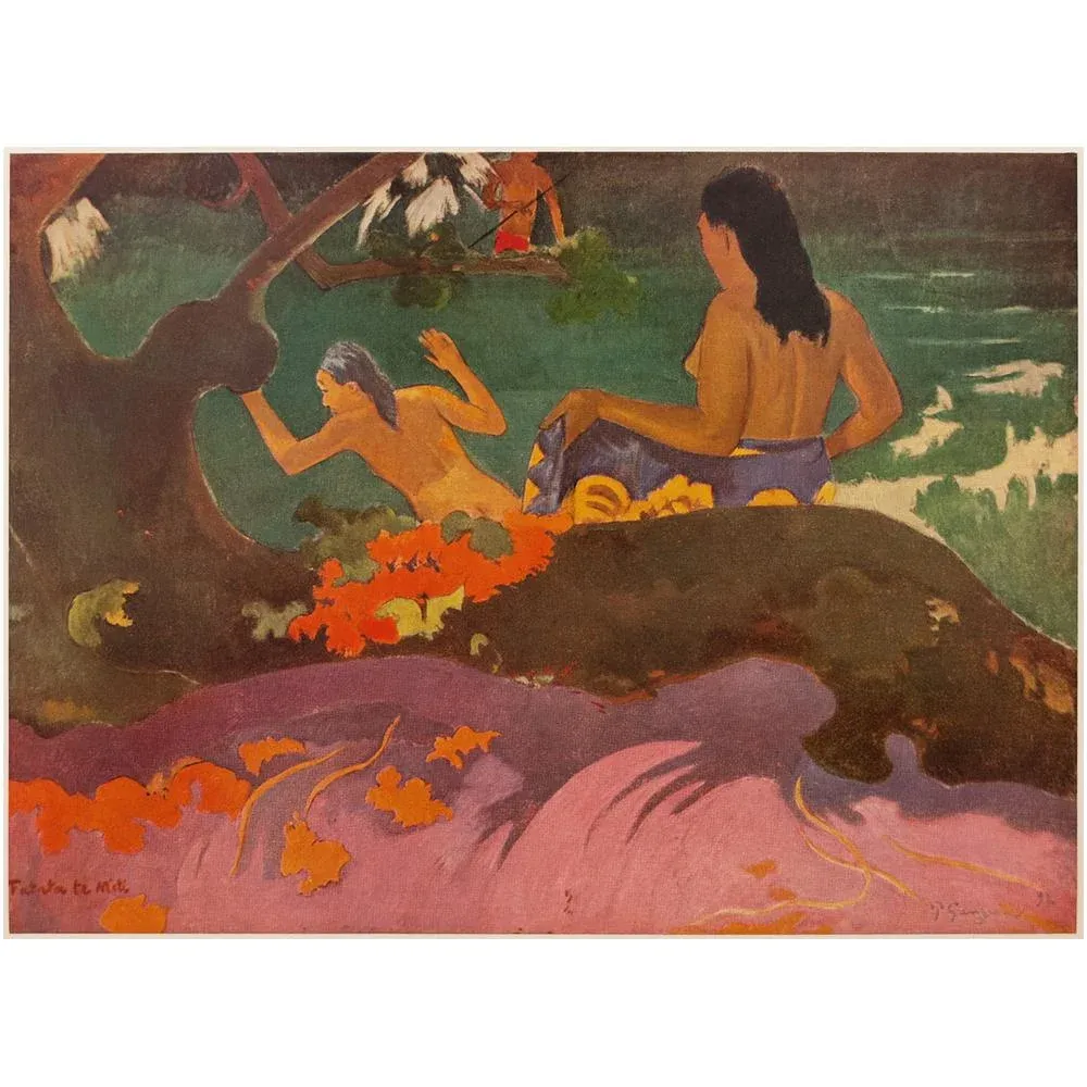Tableau Toile Gauguin 'Fatata Te Miti' - Reproduction Décorative Sur Mesure
