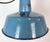 Industrial Blue Enamel Factory Lamp with Cast Iron Top, 1960s For Sale - Image 4 of 18