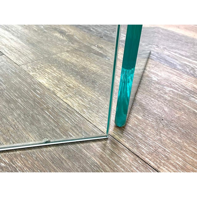 1970s Attributed to Leon Rosen for Pace Collection Glass & Bronze Console Table For Sale In Providence - Image 6 of 11